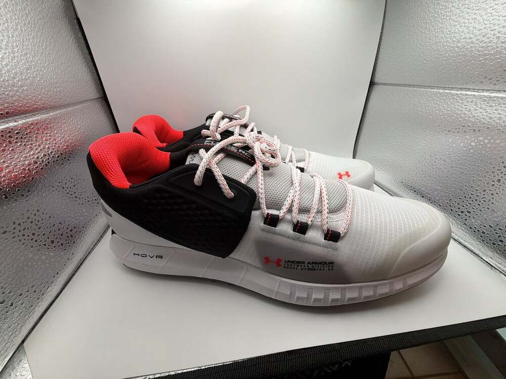 Under Armour Mens HOVR Forge RC Spikeless Golf Shoes White Black Red Size 13